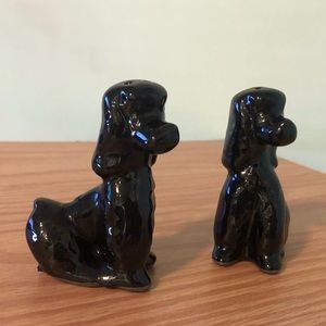 Black Poodles Salt and Pepper Shakers
